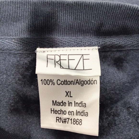 Freeze Womens Cropped Sweatshirt Gray Black Tie Dye Waiting For The Weekend XL - Picture 8 of 12